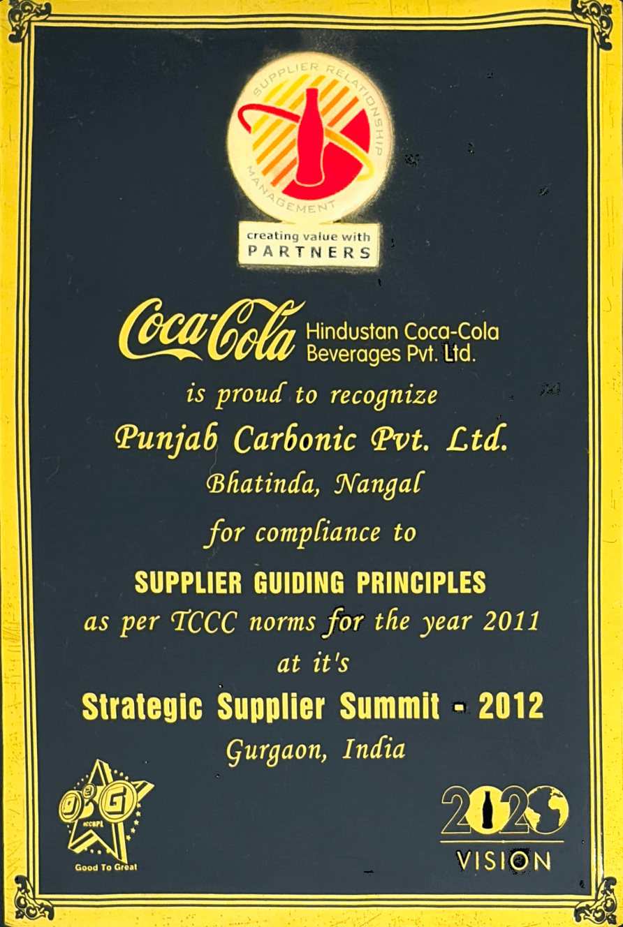 Compliance with Supplier Guiding Principles